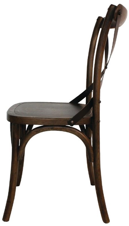 Bolero Chaises couleur noyer avec dossier crois&eacute; Bolero 