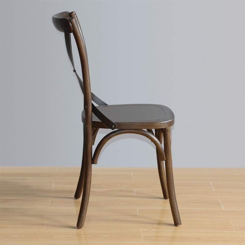  Bolero Chaises couleur noyer avec dossier crois&eacute; Bolero 