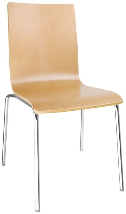  Bolero Chaise dossier carr&eacute; couleur naturelle lot de 4 