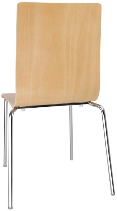  Bolero Chaise dossier carr&eacute; couleur naturelle lot de 4 