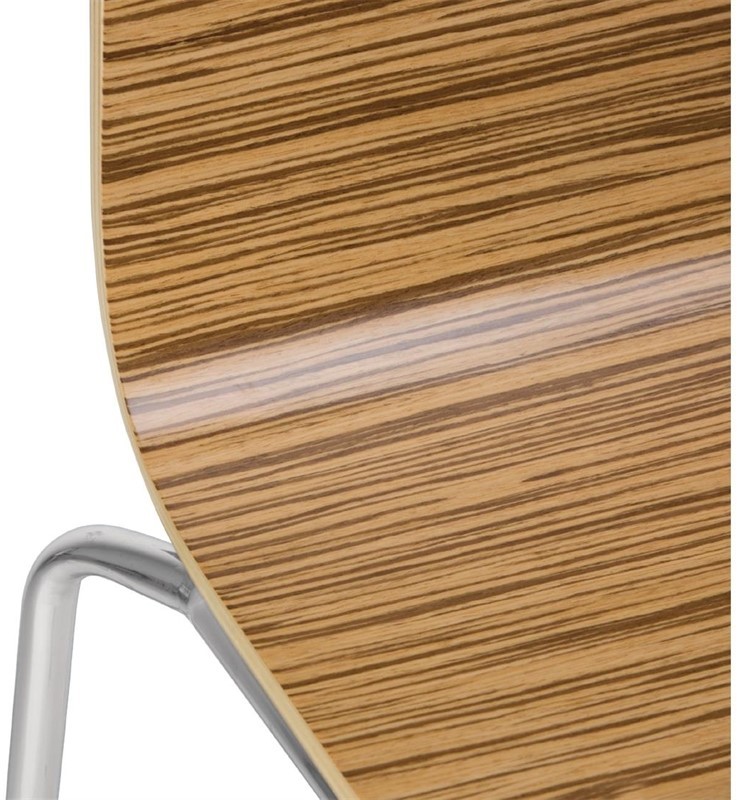  Bolero Chaise dossier carr&eacute; zebrano lot de 4 