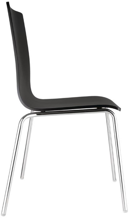  Bolero Chaise dossier carr&eacute; noire lot de 4 