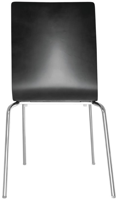  Bolero Chaise dossier carr&eacute; noire lot de 4 