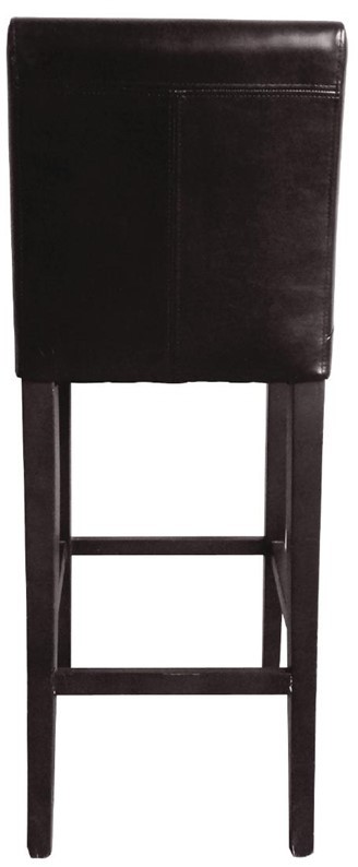  Bolero Tabouret de bar haut avec dossier en simili cuir marron fonc&eacute; 