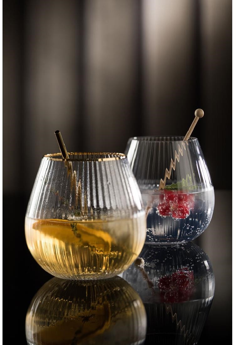  Utopia Verres &agrave; gin sans pied bord dor&eacute; Hayworth 650 ml (lot de 6) 