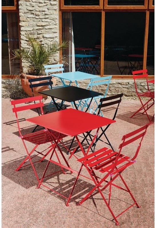  Bolero Chaises de terrasse en acier noires 