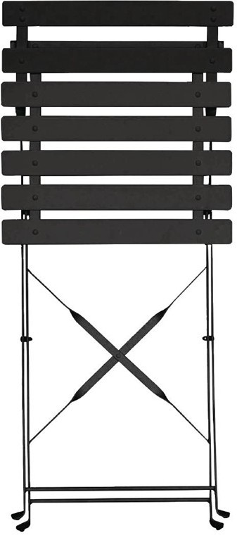  Bolero Chaises de terrasse en acier noires 
