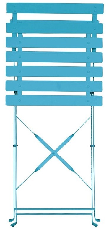  Bolero Chaises de terrasse en acier bleu turquoise 