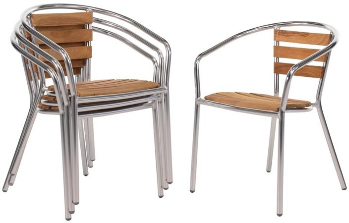  Bolero Fauteuils en fr&ecirc;ne et aluminium 730mm 