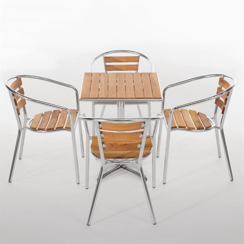 Bolero Fauteuils en fr&ecirc;ne et aluminium 730mm 