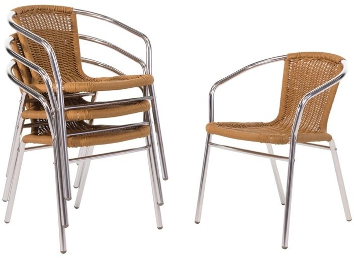  Bolero Fauteuils en rotin et aluminium empilables Bolero 