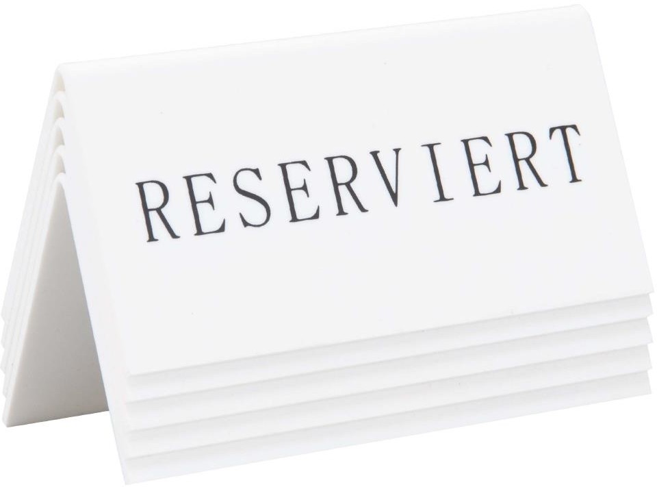  Securit Chevalets table r&eacute;serv&eacute;e "Reserviert" (lot de 5) 
