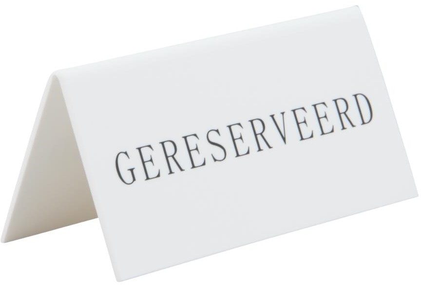  Securit Chevalets table r&eacute;serv&eacute;e "Gereserveerd" (lot de 5) 