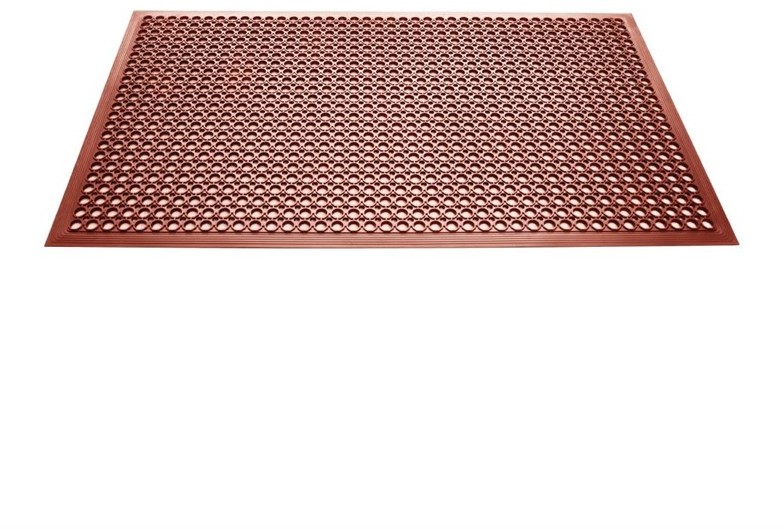  Jantex Tapis en caoutchouc antid&eacute;rapant et antifatigue rouge 1500 x 900mm 