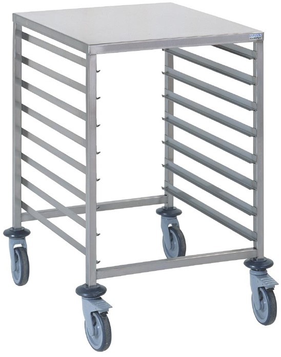  Tournus Chariot &agrave; glissi&egrave;res avec tablette GN2/1 8 niveaux 