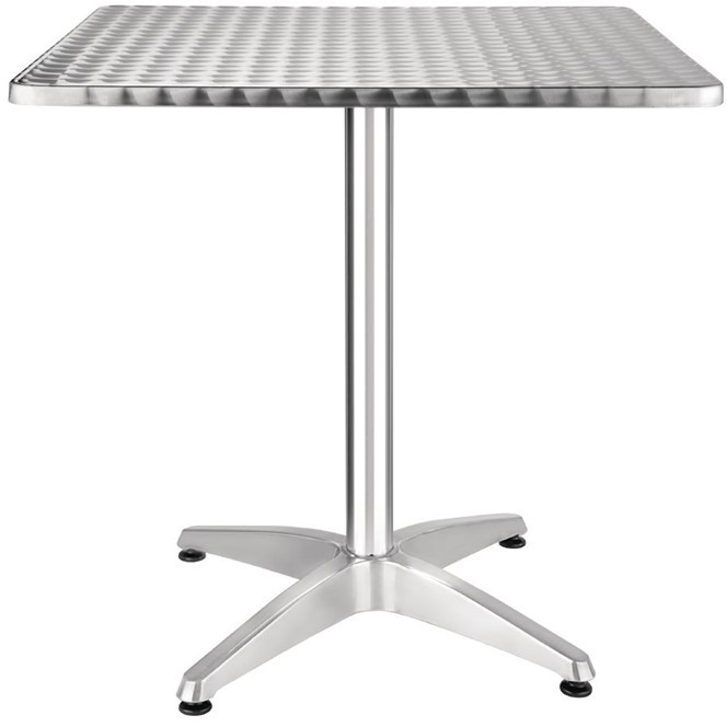  Bolero Table bistro carr&eacute;e acier inoxydable 700mm 