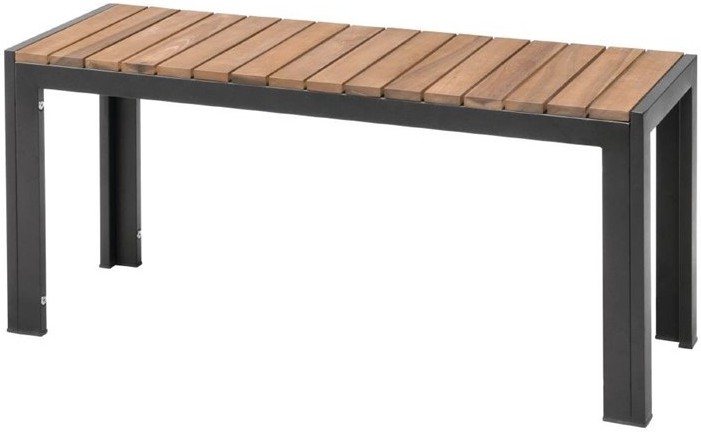  Bolero Bancs en acier et acacia -100 cm (lot de 2) 