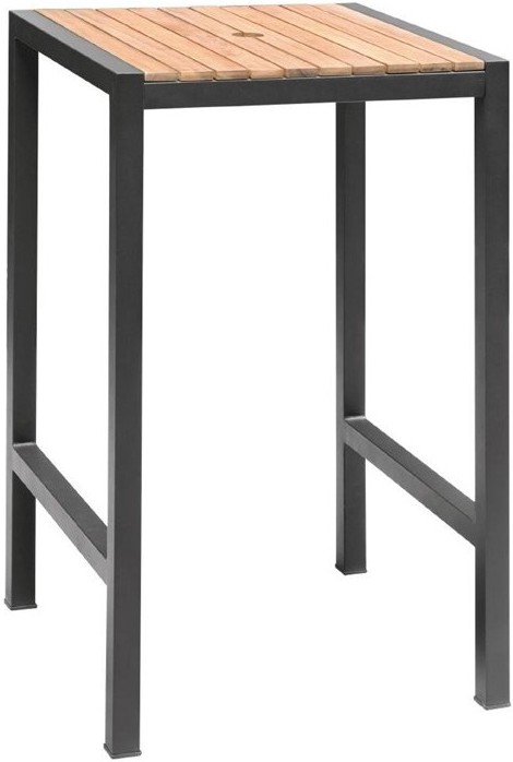  Bolero Mange-debout carr&eacute; en acier et acacia 60 cm 