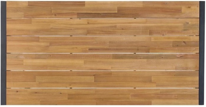  Bolero Table industrielle rectangulaire acier et acacia 180 cm 