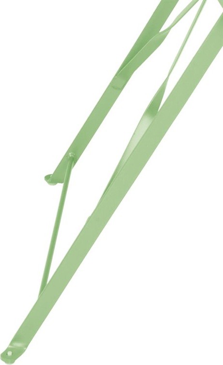  Bolero Table de terrasse carr&eacute;e pliante en acier vert clair 595 mm 
