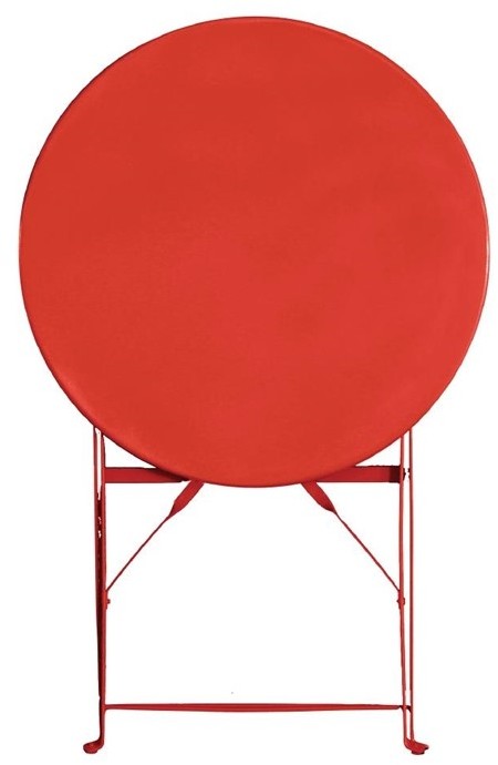  Bolero Table de terrasse en acier rouge 