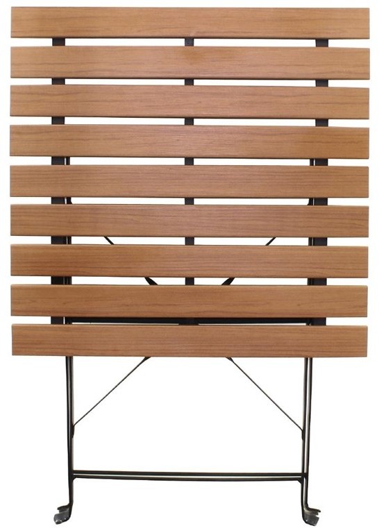  Bolero Table bistro carrée en imitation bois 600mm 