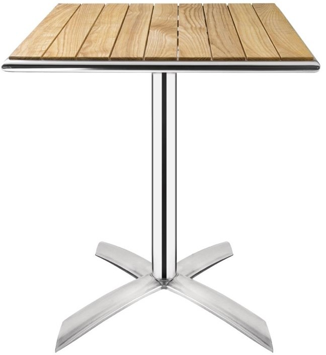  Bolero Table bistro carr&eacute;e plateau basculant fr&ecirc;ne 600mm 
