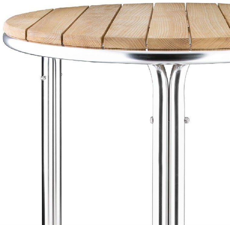  Bolero Table ronde en frêne et aluminium 600mm 