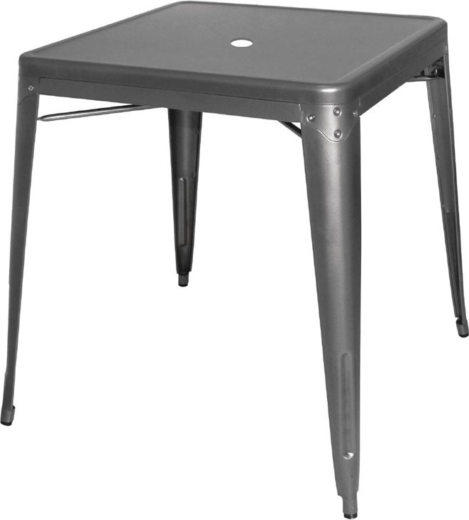  Bolero Table en acier bistro gris métallisé 