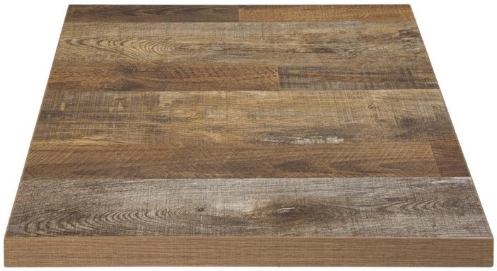  Bolero Plateau de table carr&eacute; effet bois vieilli - 70 cm 