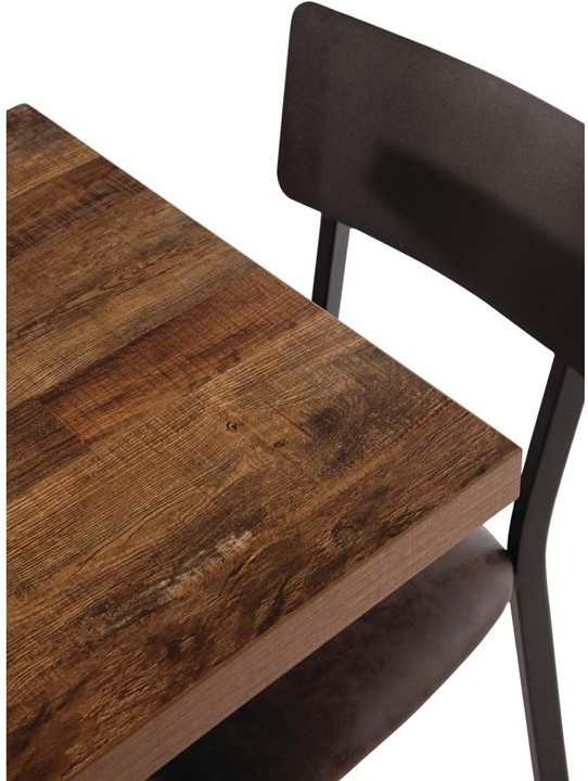 Bolero Plateau de table carr&eacute; effet bois vieilli - 70 cm 