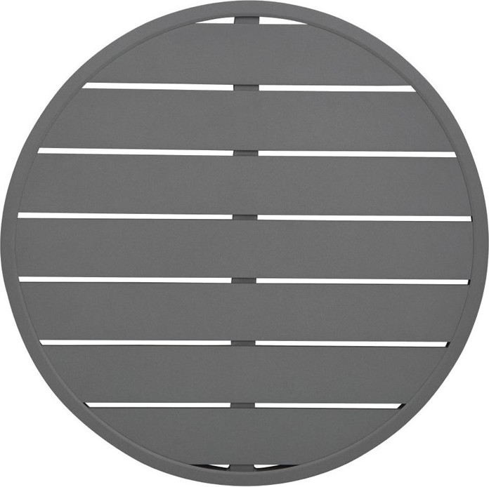  Bolero Plateau de table rond en aluminium gris fonc&eacute; 580 mm 