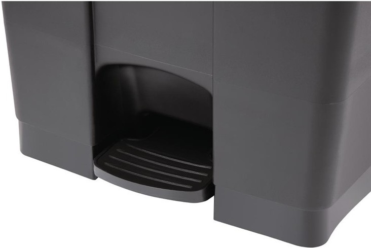  Jantex Poubelle de cuisine &agrave; p&eacute;dale noire 65L 