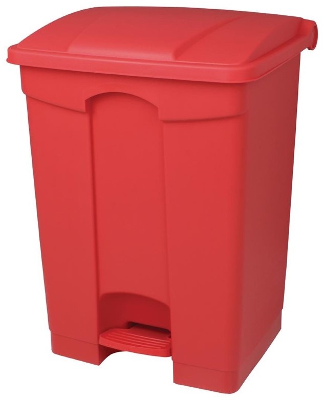  Jantex Poubelle de cuisine &agrave; p&eacute;dale rouge 45L 