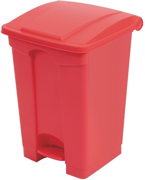 Jantex Poubelle de cuisine &agrave; p&eacute;dale rouge 45L 