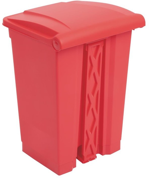  Jantex Poubelle de cuisine &agrave; p&eacute;dale rouge 45L 