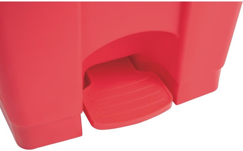  Jantex Poubelle de cuisine &agrave; p&eacute;dale rouge 45L 