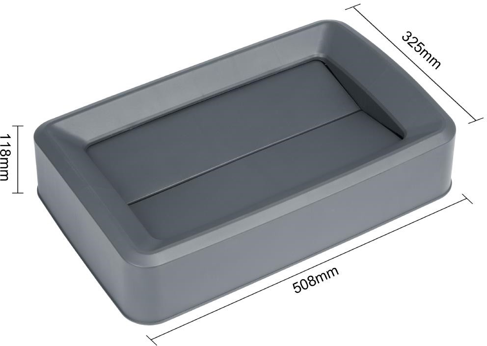  Jantex Couvercle gris pour poubelles Slim 60/80L 