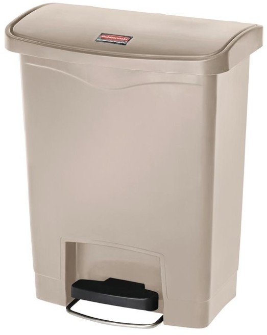  Rubbermaid Poubelle &agrave; p&eacute;dale frontale Slim Jim beige 30L 