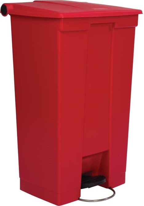  Rubbermaid Conteneur &agrave; p&eacute;dale rouge 87L 