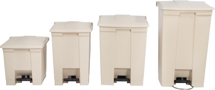  Rubbermaid Conteneur &agrave; p&eacute;dale Step-On beige 87L 