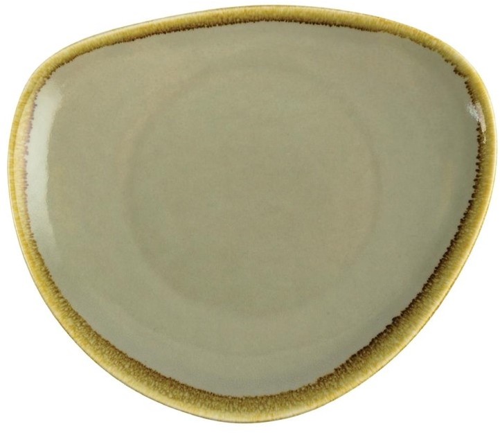  Olympia Assiette triangulaire couleur mousse Kiln 230mm 