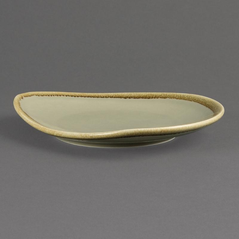  Olympia Assiette triangulaire couleur mousse Kiln 230mm 