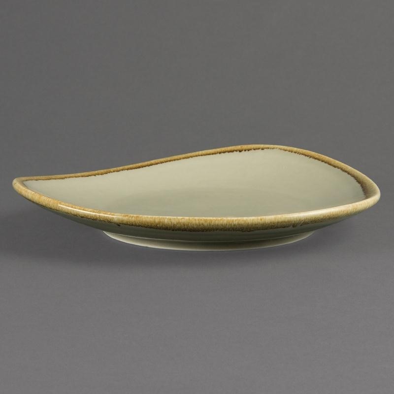  Olympia Assiette triangulaire couleur mousse Kiln 280mm 
