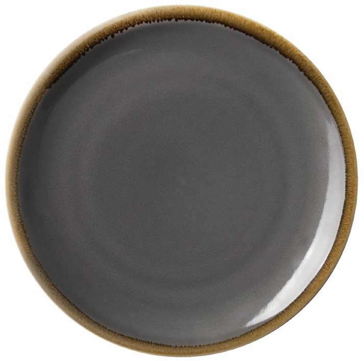  Olympia Assiettes plates rondes Kiln grises 230mm 
