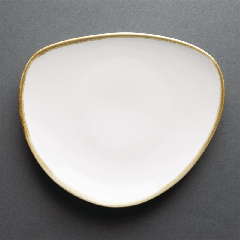  Olympia Assiettes triangulaires couleur craie Kiln 230mm (lot de 6) 