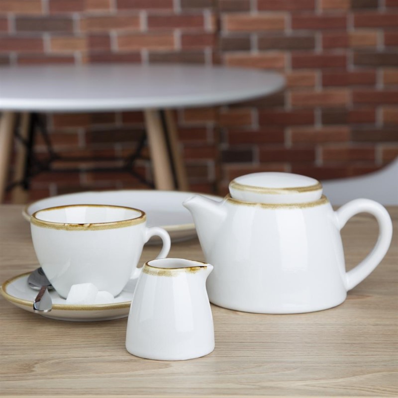  Olympia Soucoupes couleur craie pour tasses &agrave; espresso Kiln 140mm (lot de 6) 