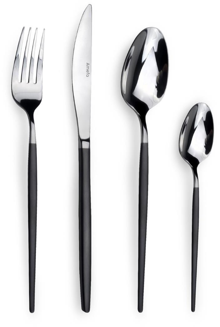  Amefa Fourchettes de table noires Soprano (lot de 12) 