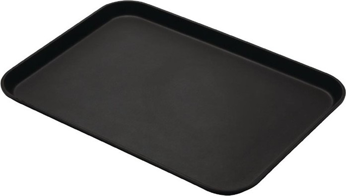  Cambro Plateau de service rectangulaire fibre de verre antid&eacute;rapant Camtread noir 450x650mm 