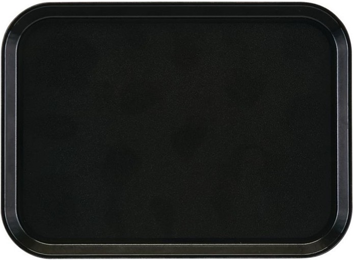  Cambro Plateau rectangulaire antid&eacute;rapant en fibre de verre EpicTread noir 35 cm 